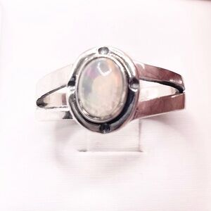 Size 7.5 Ethiopian Opal 925 Sterling Silver Ring
